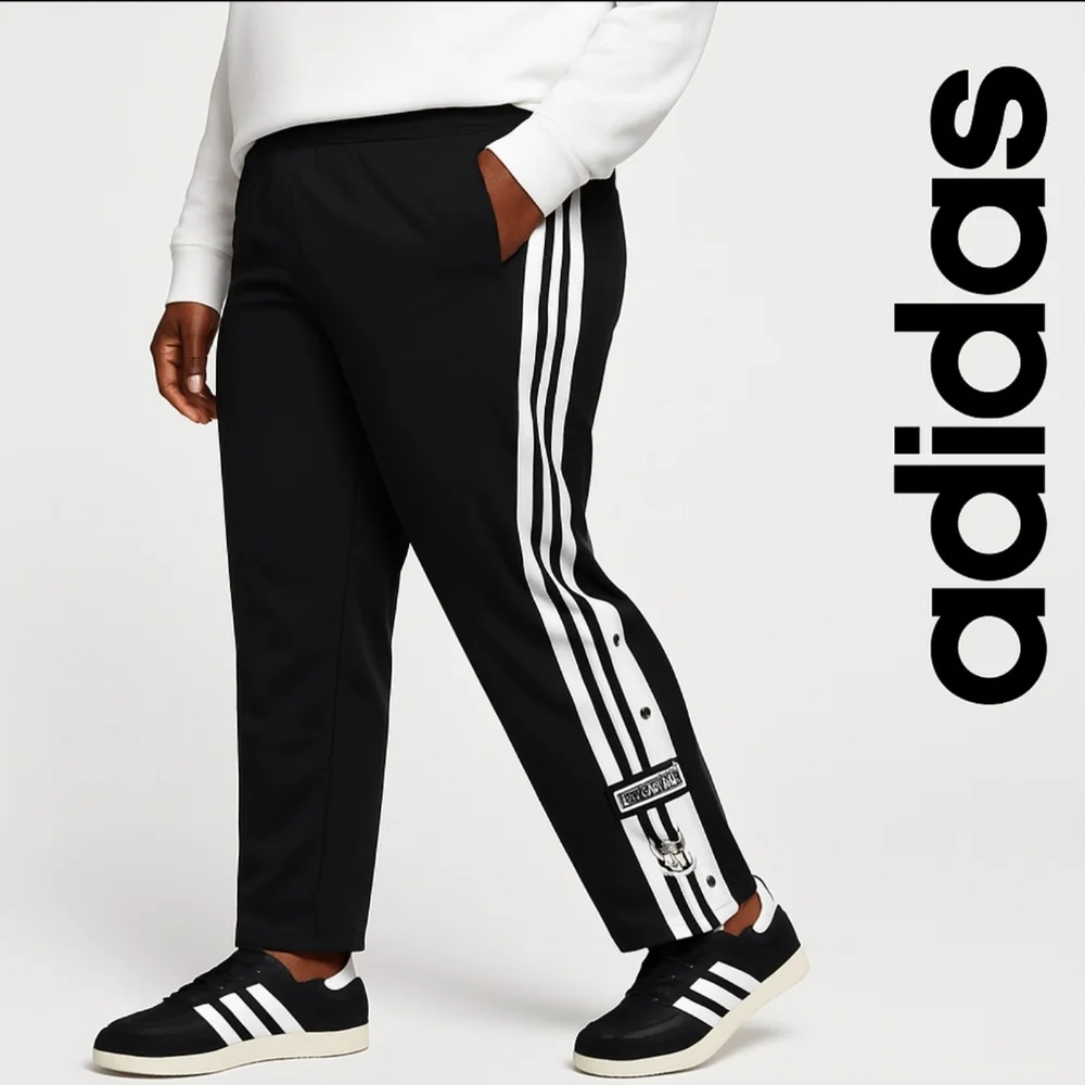 Adidas | Women's Adibreak Snap-Leg Track Pants | Blue/White | Plus Size 3X - Picture 2 of 8